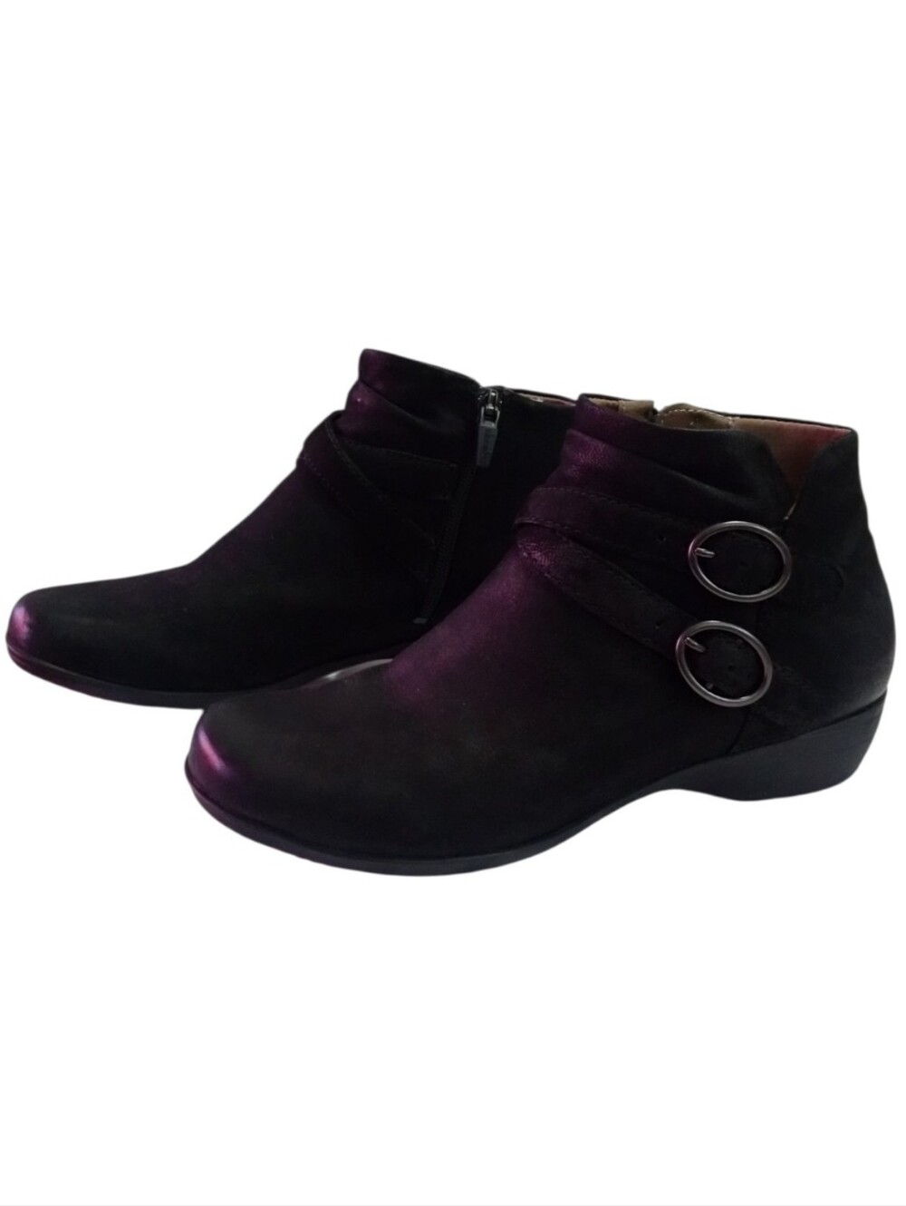 Dansko Faithe Black Burnished NuBuck Ankle Booties Women's 7 Comfort